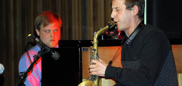 Lukas Rabe und Malte Drrschnabel im Jazzfoyer im Burghof.   | Foto: Thomas Loisl Mink