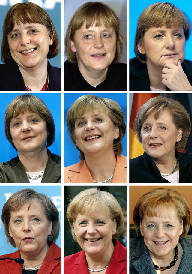 Eine Frau im Wandel: Angela Merkel zwischen 2000 und 2010   | Foto: DPA