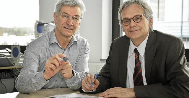 Sie zeichnen fr die Forschung und Ent...hts) und sein Stellvertreter Hermann.   | Foto: Volker Mnch