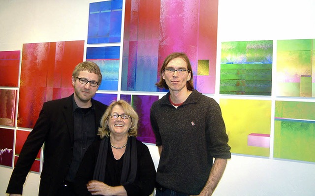 Thomas R. Krauss, Luis Lenz und Jann K...abrik digitale Fotokunst und Malerei.   | Foto: Roswitha Frey