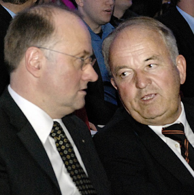 Rektor Winfried Lieber (links) und Jrg Harms (HP)  | Foto: siefke