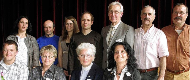 Der Turngau-Vorstand (hinten von links...nge Wolber-Berthold (vorne von links).  | Foto: Dagobert Maier