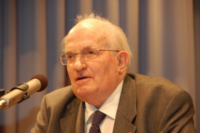Egon Hugenschmidt, frherer Oberbrger... ist im Alter von 84 Jahren gestorben.  | Foto: Nikolaus Trenz