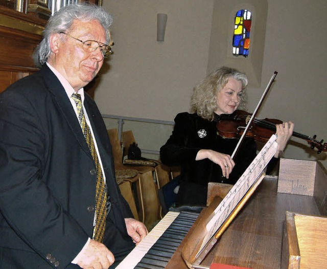 Virtuose Werke fr Violine und Orgel s... Duokonzert in der Margarethenkirche.   | Foto: Roswitha Frey