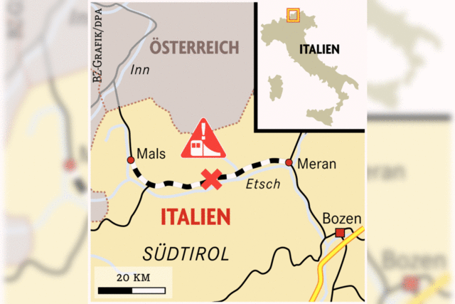 Erdrutsch reißt Zug in Südtirol von den Gleisen