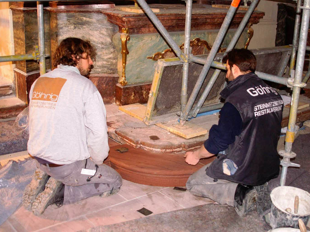 Februar 2010: Die Renovierung der Peterskirche kommt voran: Der Pfarrgemeinderat sieht das Projekt auf der Zielgeraden.