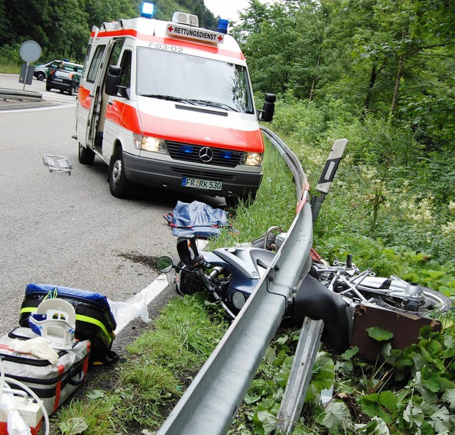 Offene Leitplanken sind gefhrlich fr Motorradfahrer.   | Foto: Martin Ganz