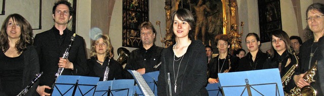 Der Musikverein Schlatt bei seinem Konzert in der Kirche St. Sebastian.   | Foto: Privat