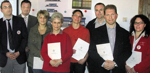 Treue Blutspender:  Sven Kbe, stellve...er und Petra Baumgartner (von links).   | Foto: Michael Gottstein