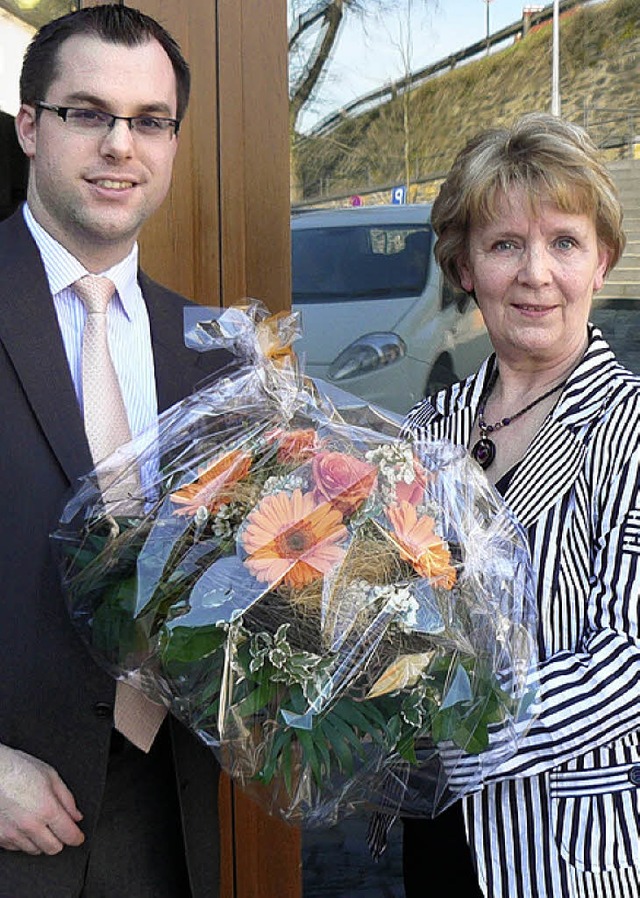 Verabschiedet: Veronika Wbbelmann mit Brgermeister Ulrich Krieger   | Foto: STADT LAUFENBURG