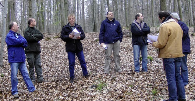 Die Forstexperten und die Mahlberger Gemeinderte bei der Waldbegehung.   | Foto: Jrg Reitmayer