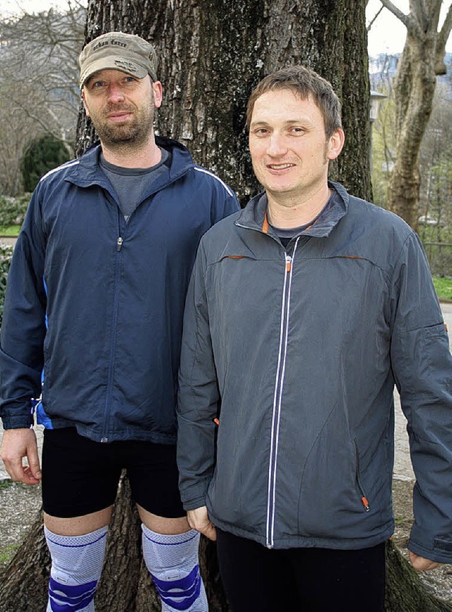 Frank Wasmer (links) und Bernd Herzog ...strksten Laufes aller Zeiten&#8220;.   | Foto: Karin Heiss