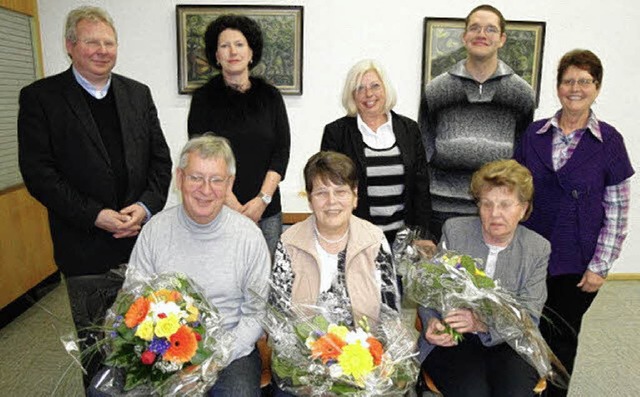 Der neue Vorstand des Pfarrgemeinderat...lotte He und Eva Maurer (von links).   | Foto: Hansjrg Bader