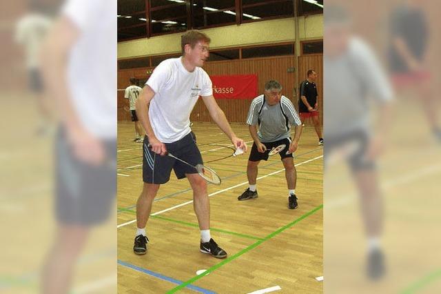 Badmintonspieler in der Seebodenhalle