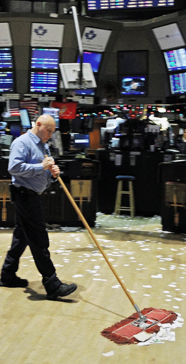 Reinemachen an der Wall Street  | Foto: AFP