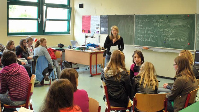 Adeline Papillon findet bald den richt...r dem Franzsisch-Sprechen zu nehmen.   | Foto: axel drber