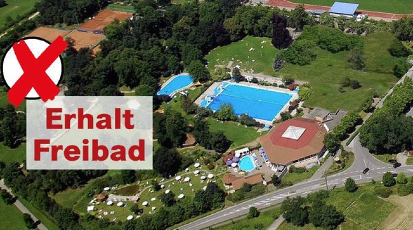Freibad und Sauna werden modernisiert, das Hallenbad wird abgerissen. Kosten 10,5 Millionen Euro; jhrliche Folgekosten 848000 Euro