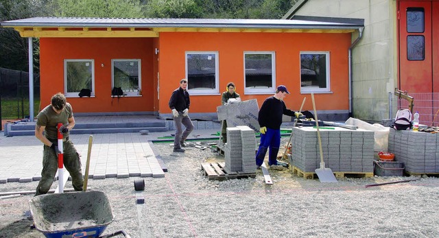 Noch wird viel gearbeitet, aber bald i...e  Gemeindehauses in Buggingen fertig.  | Foto: Sigrid Umiger