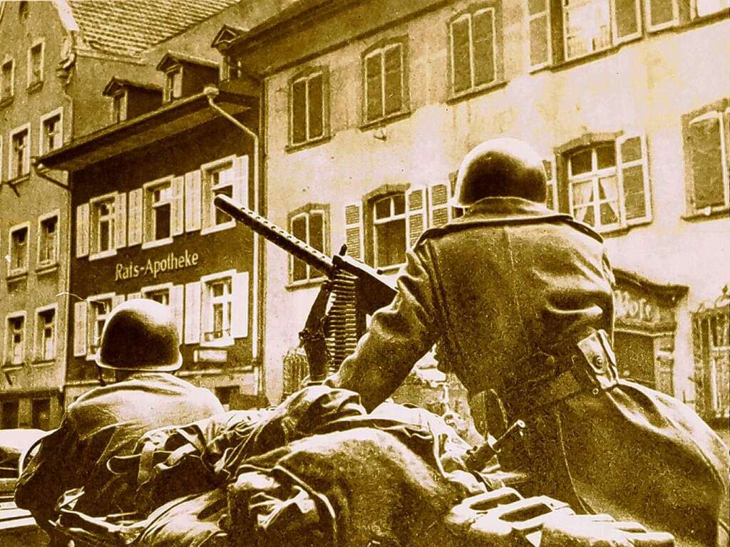 Am 25. April 1945 rckten franzsische Soldaten in die Stadt Waldshut ein