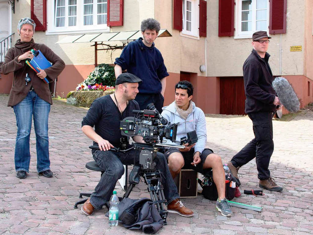 Dreharbeiten in Ettenheim mit Harald Krassnitzer und Karoline Eichhorn.