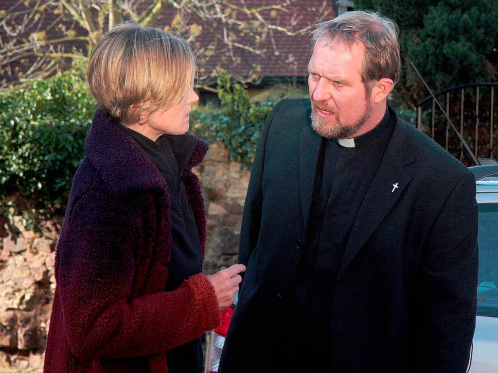 Dreharbeiten in Ettenheim mit Harald Krassnitzer und Karoline Eichhorn.