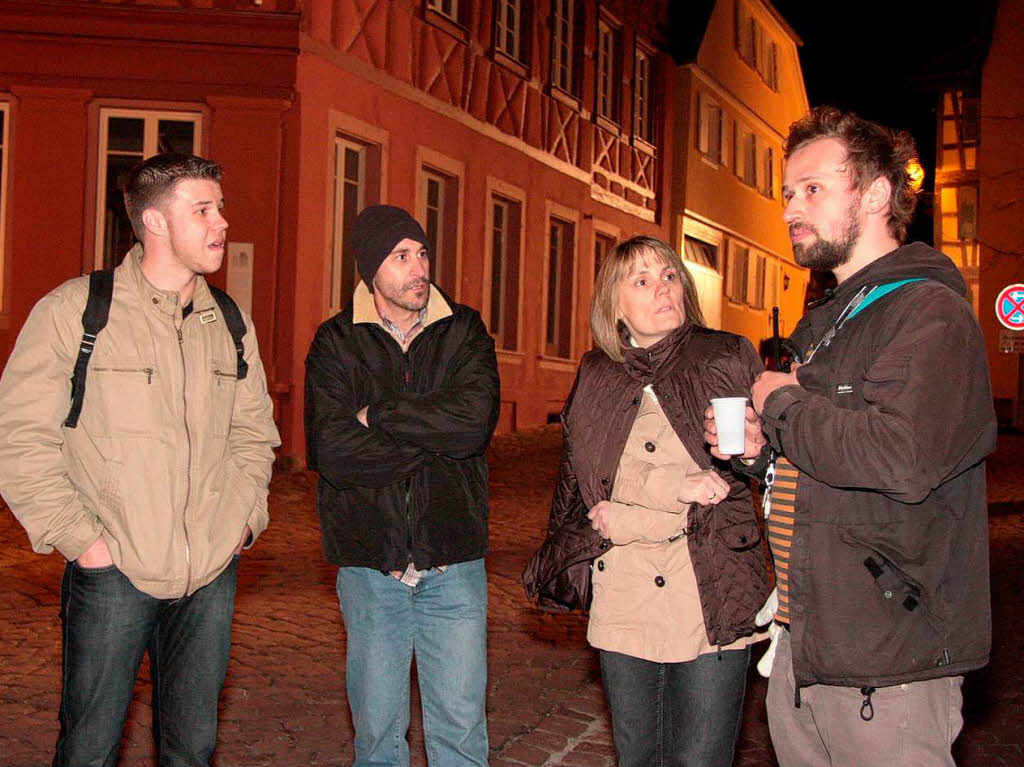 Nachtaufnahmen am Donnerstag in der Ettenheimer Innenstadt.