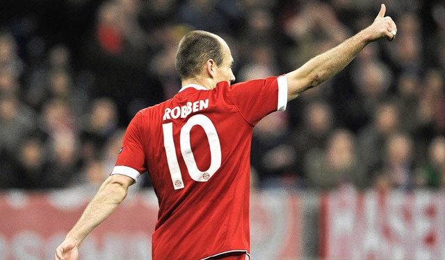 Wieder einmal Matchwinner fr die Bayern: der Niederlnder Arjen Robben    | Foto: dpa
