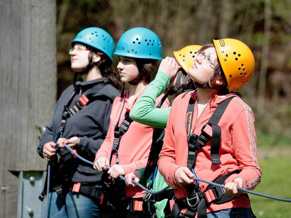 Girls’ Day im Hochseilgarten in Seelbach. Girls’ Day im Hochseilgarten in Seelbach.