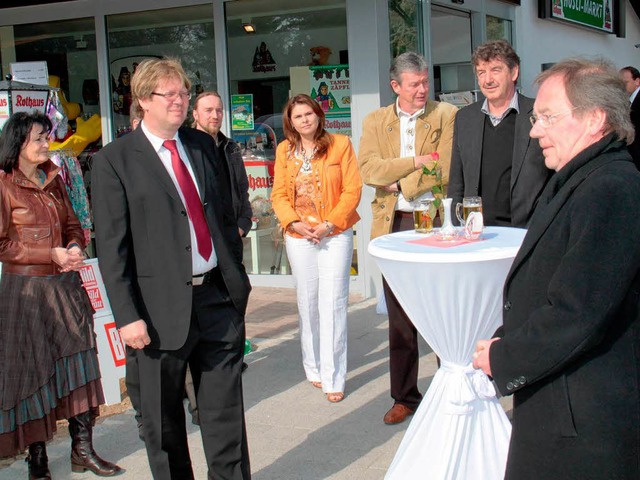 Feierstunde in Rothaus (von links): Mo...htig und Brauereichef Thomas Schuble.  | Foto: Wilfried Dieckmann