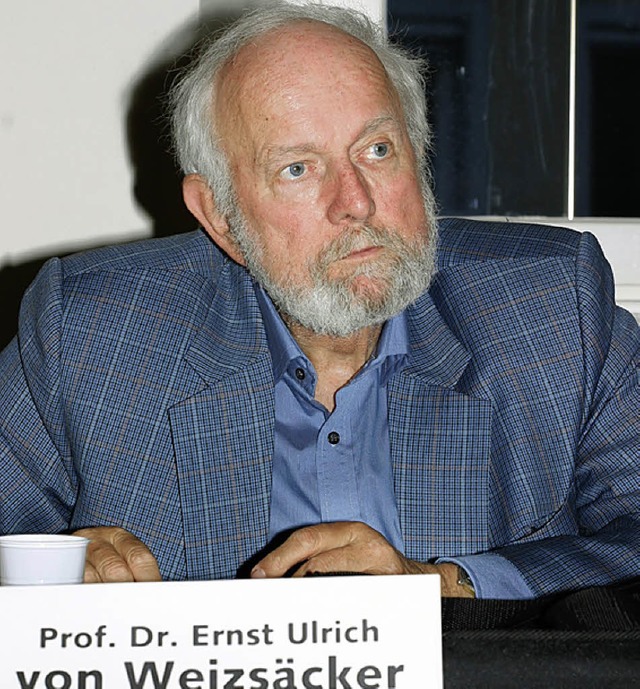 Ernst-Ulrich von Weizscker bei der VCD-Diskussion  | Foto: Dagmar Barber