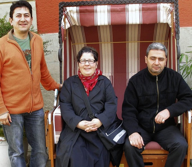 Die drei trkischen Lehrer, die das Fe...nd Ali Ibrahim Atasoy (Heitersheim).    | Foto: Ehrlich
