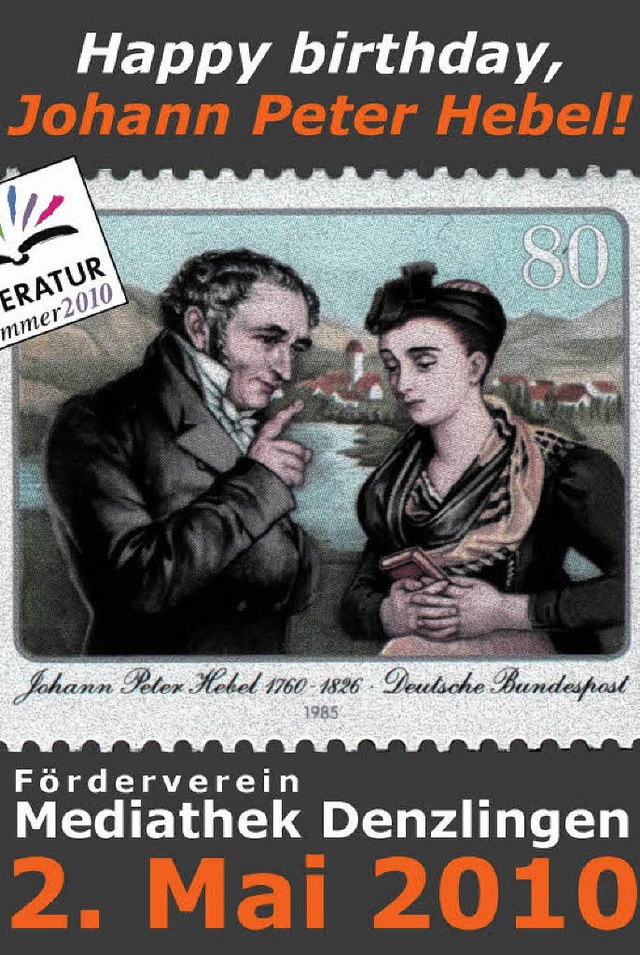 1985 hatte die Post dem Markgrfler Dichter eine Briefmarke gewidmet.  | Foto: Antonia Felber