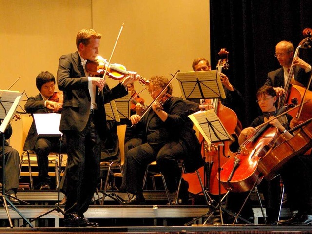 Mit seiner Stradivari setzte der begna...t-Konzert einen absoluten Glanzpunkt.   | Foto: Model