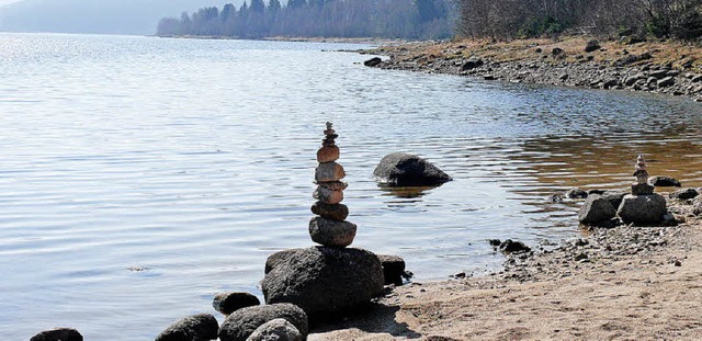 Den Helfern, die am Seeufer Mll samme...hluchsee  von seiner schnsten Seite.   | Foto: Ute Aschendorf