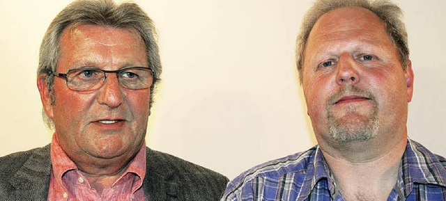 Otmar Joseph (rechts) lst Peter Buche...Jahren zum Ehrenvorsitzenden ernannt.   | Foto: Kopp