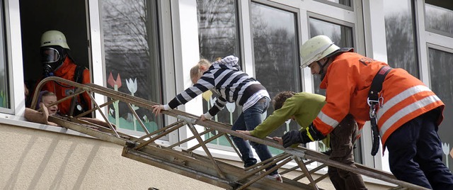 Die Hohenlupfenschule Sthlingen war a...bung unter realistischen Bedingungen.   | Foto: Dietmar Noeske