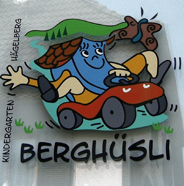Das Berghsli kommt auf dem Logo per Auto herangebraust.   | Foto: jt
