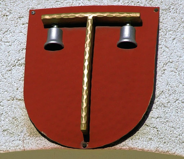 Das Wappen am alten Mambacher Rathaus.  | Foto: Robert Bergmann