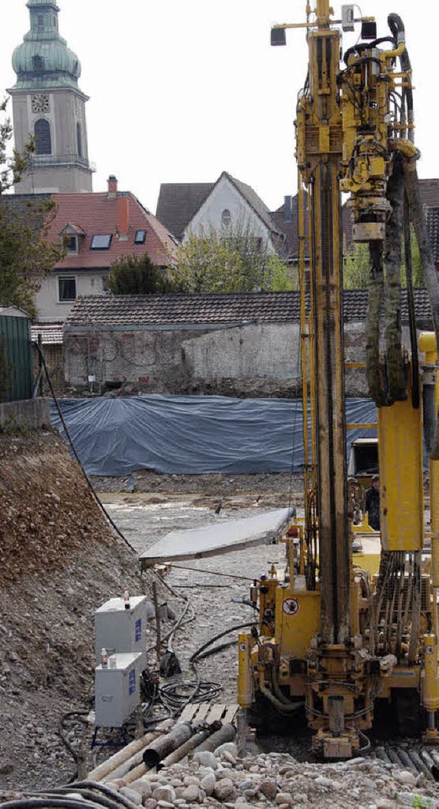 Die Geothermie-Bohrungen der Wohnbau m...besitzern in der Nachbarschaft Sorge.   | Foto: BZ