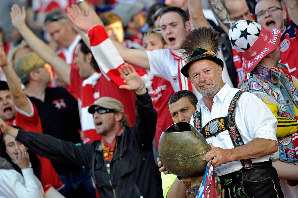 Einige Fans kamen direkt von der Alm nach Lyon.