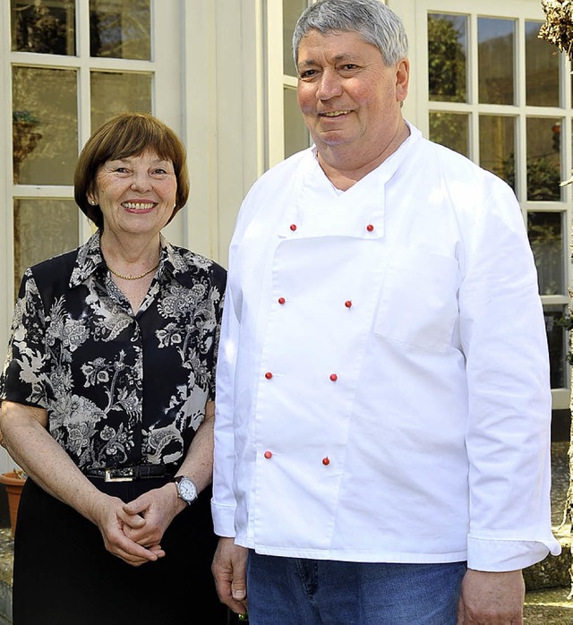 Karin und Peter Bried nehmen Abschied vom &#8222;Klsterle&#8220;.   | Foto: Kunz