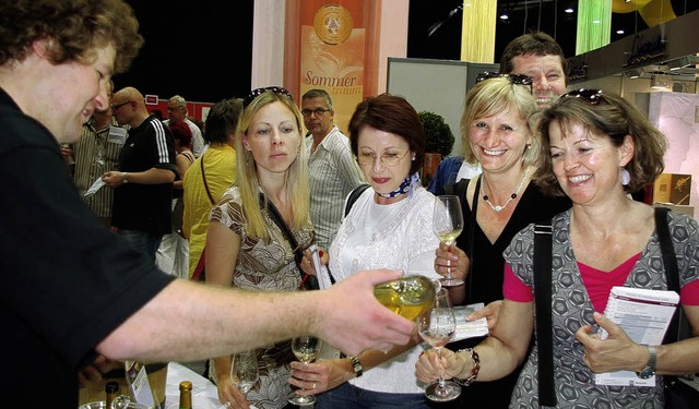 Eine heitere Veranstaltung: Das war die Badische Weinmesse auch im Vorjahr.   | Foto: archivfoto: hubert rderer