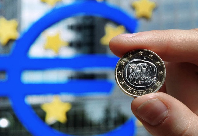 Den mssen die Griechen jetzt  sparen: ein griechischer Euro.   | Foto: ddp