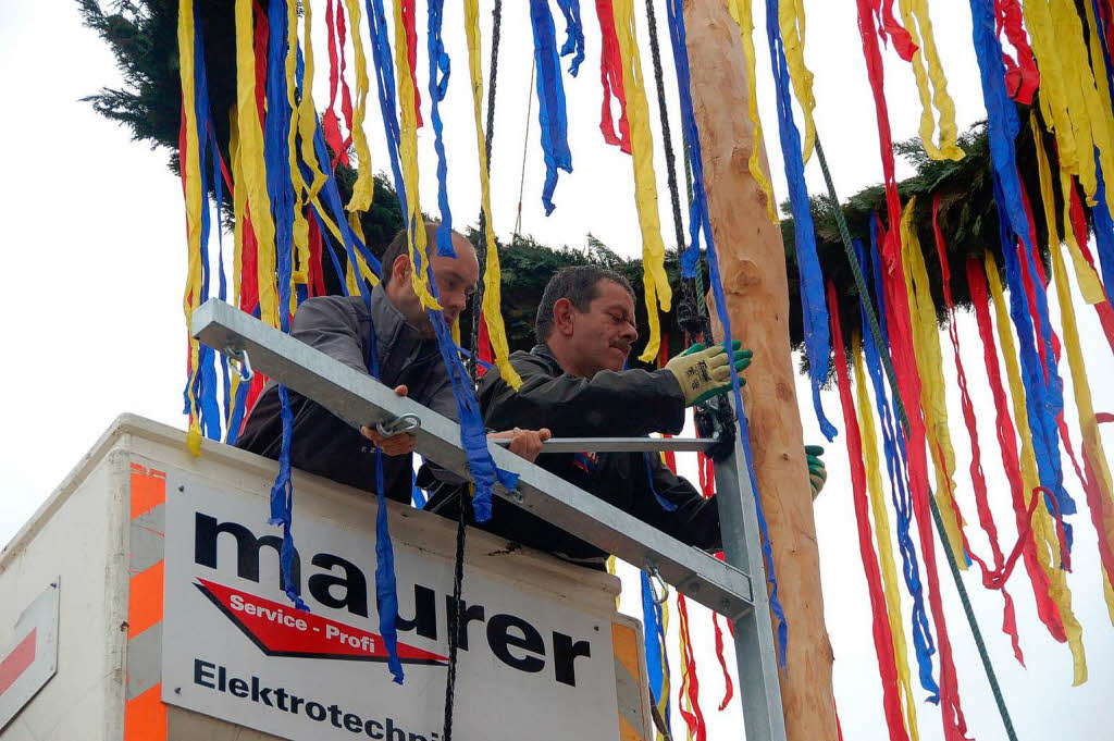 Leider ist der Baum nicht sogerade wie die Metalltrger...