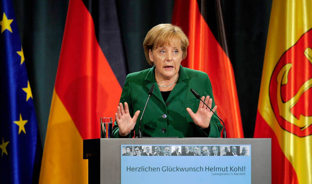 Angela Merkel bei ihrer Laudatio
