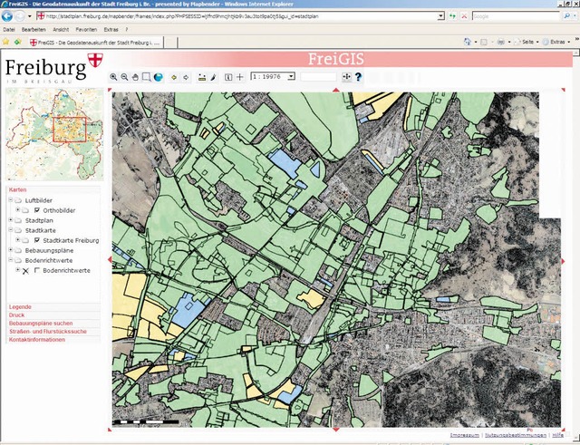 Der spezielle Stadtplan &#8222;Planen ...enen auch die Stadtverwaltung arbeitet  | Foto: SCREENSHOT:BZ