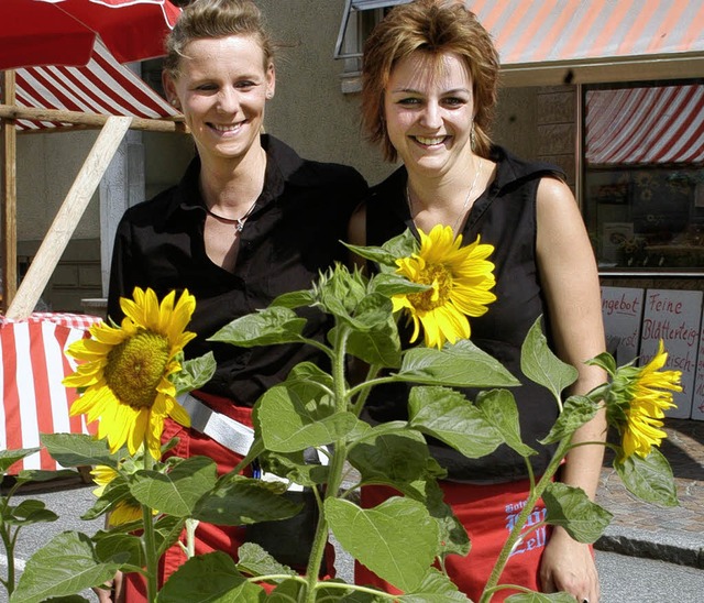 Mit Sonnenblumen und Putzaktionen hat ...n das Bild der Stadt Zell aufpoliert.   | Foto: Bergmann