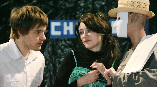Franois Sternkiker (links) und Kathar... Proben fr das Stck der Theater-AG.   | Foto: Erika Sieberts
