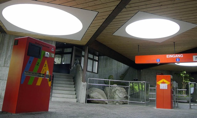 Zwei neue Lichtkuppeln erhellen den   Eingangsbereich des Freibads.  | Foto: Peter Gerigk