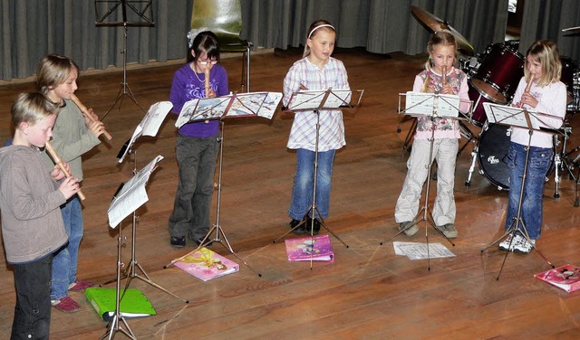 Den Kindern machten ihre Auftritte sichtlich Spa.   | Foto: Patrick Burger